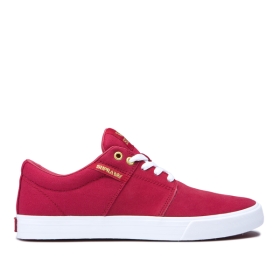 Supra STACKS II VULC Lave Sneakers Dame Rosa/Hvite | NO-68264